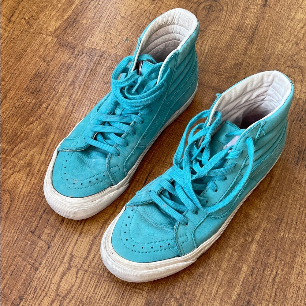 Teal Vans High-Top Sneakers
